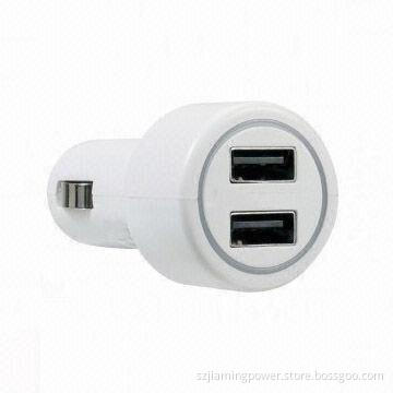 USB Car Charger, DC 12 to 24V Input Voltage